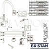 Bristan Artisan Easyfit Sink Mixer Brushed Nickel Tap Spares